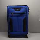 U.S. Traveler Charleville Fabric Expandable Spinner Luggage, Mazarine Blue, 20" Carry-on