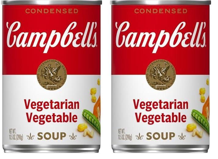 Campbells Condensed Vegetarian Vegetable Soup, 10.5 Ounce Can (Pack of 2), JAN 05/2027
