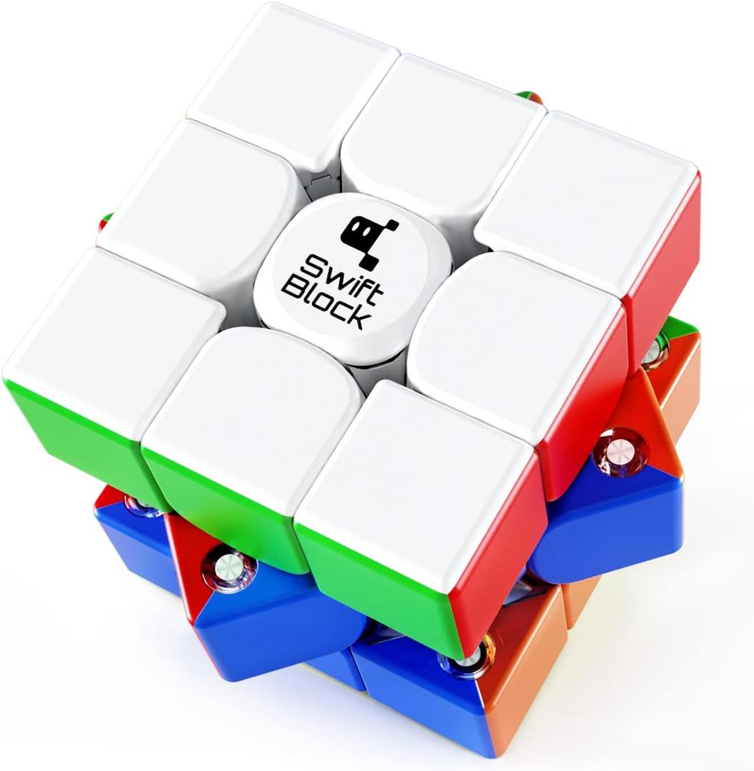 355S Magnetic 3x3 Speed Cube, 48 Magnets Classic Magic Cube Original Stickerless Fast Smooth Great Corner-Cutting Solving Puzzle Game Brain Toy for Kids and Adult