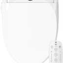 LEIVI Electric Bidet Toilet Seat with Wireless Remote and Side Panel, Multiple Spray Modes, Adjustable Heated Seat, Warm Water and Air Dryer, Auto LED Nightlight, Round