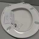 Round Toilet Seat, Standard 16.5 Slow/Soft Close Round Toilet Seat for Round Toilets, No-Slam Quiet-Close Lid, Easy-to-Install, White, Durable Never-Loosen Design