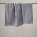 Feather & Stitch 2 Piece Towel Like Bath Mats (30x21 Inch) 100% Cotton Terry Bath Mats, Bathroom Shower Floor Mats [NOT A Bathroom Rug], Soft Absorbent Washable Mats (Grey)