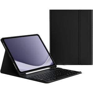 Keyboard Case Compatible for Galaxy Tab A9 Plus 11 Inch 2023 Model SM-X210/X216/X218, Wireless Bluetooth Keyboard Cover Compatible for Samsung Galaxy Tablet A9+ with Pencil Holder - Black