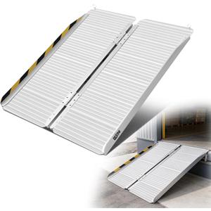 BEJONI Portable Wheelchair Ramp 3FT, Aluminum Folding Handicap Ramp, 30''W Non-Slip Surface, Wheelchair Ramps for Home Steps, Doorways, Threshold, Scooters (3FT - Usable Height 3.6-9 inch)