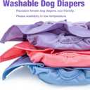 Pet Soft Female Dog Diapers - 3 Pack Washable Dress-Style Dog Diapers Female for Girl Dogs in Heat - Reusable Doggy Period Panties Puppy Diapers (Classic, S) (Small:10''-14'')