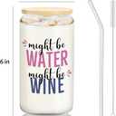Wine glasses cup Gifts for Cocktail Lovers, Funny Might Be Wine Tumbler Gifts For Women 14oz,Tequila Lime drinking jar for Cocktail Lovers