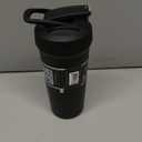 BlenderBottle Strada Shaker Cup Insulated Stainless Steel Water Bottle with Wire Whisk, 24-Ounce, Black