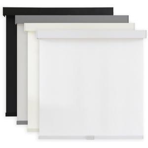 AOSKY Light Filtering Roller Shades Cordless Blinds for Windows, Free-Stop Shades with Valance, 99% Blackout, Thermal Insulated Fabric, UV Protection, Natural Woven Blinds34" W x 72" H, White