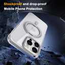 Designed For iPhone 16 Pro Max Case with Magnetic Invisible Stand [Military Drop Protection] [Compatible with MagSafe] [Great Grip Feeling] Shockproof Slim Waterproof Heavy Duty Clear Case 6.9",Clear