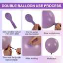 Dusty Purple and Pink Balloon Arch Kit  Double Stuffed Lavender, Pastel Pink, Lilac, Pearl White and Champagne Gold Balloons for Birthday, Baby Shower, Wedding, Bridal Shower Decorations