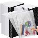 Zhehao 500 Pack A4 Mesh Zipper Pouches, 13.2 x 9.5 in, Black Zippers, 13.19 x 9.45 inches