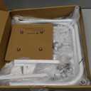 Zakkart Foldable Cat Hammock for Window - Cordless, Embeded Machine Washable Bed, Robust Metal Frame - Cat Window Perch for Large Cats and Kittens (White Bolster Bed, Medium)