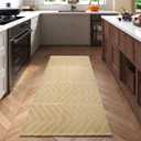 Hallway Runner Rug,Low Profile Non Slip Entry Door Mat,2x4ft,Brown