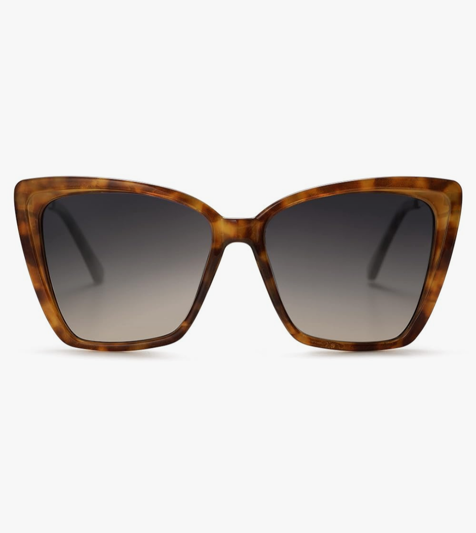 MIYYA Trendy Polarized Sunglasses For Women Retro Womens Oversized Square Cat Eye Sun Glasses UV Protection SJ2206