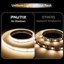 PAUTIX COB LED Strip Light IP65 Waterproof 32.8ft/10m 5040LEDs Natural White 4000K,High Lumen Flexible CRI93+ LED Tape 24V Super Bright,for Home&Office Lighting Project(Adapter&Dimmer Sold Separately)