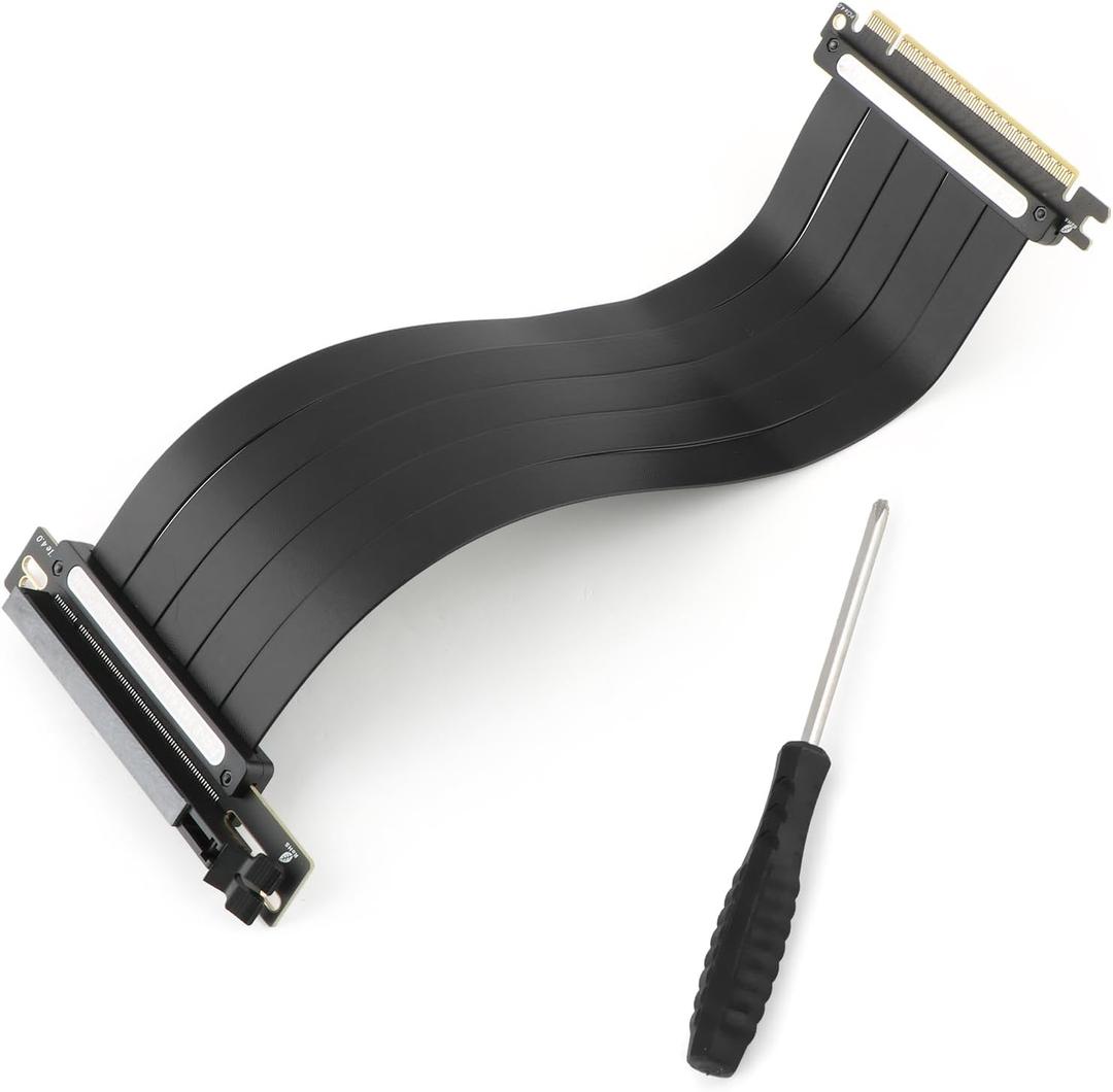 PCI-E 4.0 Riser Extension Cable for RTX4090 RTX4080 RX7900XTX 90° to 90° for M.2/ WiFi/ Network/ USB/ Sound Cards PCIe 4.0 x16 Riser Cable Accessories Reparation Parts for xx-10cm(300mm)
