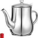 Stainless Steel Oil Strainer Pot,with Filter Mesh Oil Storage Pot Grease Storage Can Home Cooking for Storing Frying and Cooking Grease(SIZE:24oz)