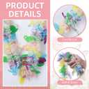 100 Feet Easter Tinsel Garland Colorful Egg Metallic Twisted Hanging Streamer Spring Garland for Easter Decoration Birthday Party Supply, White