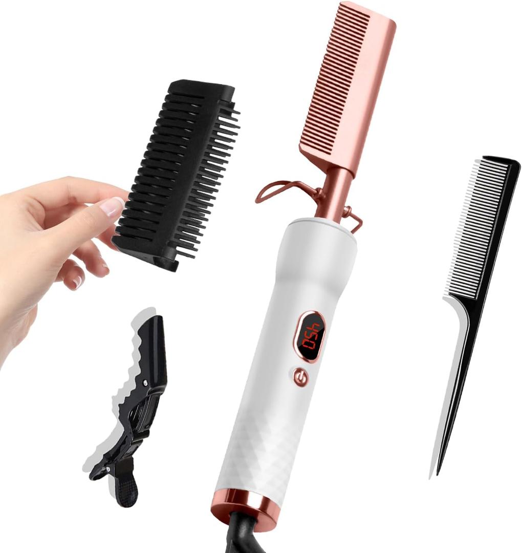 Curling Iron with 12 Temp Settings Heating Up to 450F,Pressing Combs
