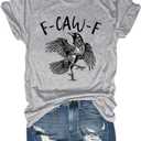 F-Caw-F Crow Shirt, F Caw F Shirts for Women Men (Large, Grey2)