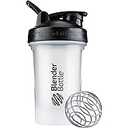 BlenderBottle Classic V2 Shaker Bottle Perfect for Protein Shakes and Pre Workout, 20-Ounce, Clear/Black