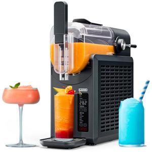 Iceman Slush-Ease Slushie Machine, Frozen Drink Maker & Slushy Machine with 5 Presets + Custom Option, Easy-Dispensing Lever for Frozen Margaritas, Frappes, and Slushies - Black