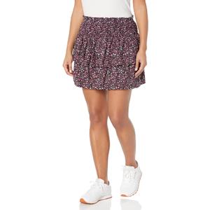 WallFlower Womens Double Tiered Ruffle Pull on Skirt (M)