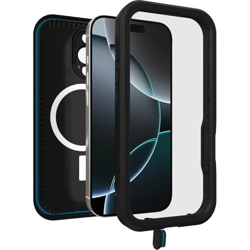 OtterBox iPhone 16 Pro FR Series Waterproof Case with MagSafe (Designed by LifeProof) - Black, Waterproof, 60% Recycled Plastic, Sleek and Stylish
