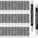 Yeaqee 100 Pcs Motivational Pens Employee Appreciation Gifts Thank You Metal Greeting Quote Ballpoint Pen for Office Worker Teacher Nurse(Black,Positive)