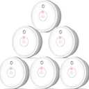 Fire Alarms Smoke Detectors, Smoke Alarm Battery Operated,Fire Alarm with Test Button & Low Battery Signal, Photoelectric Technology Fire Detectors for Bedroom and Home (6-Pack)