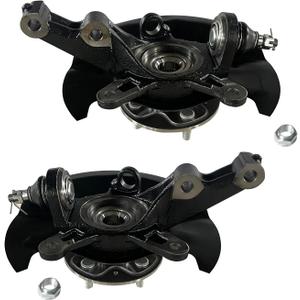 Front Steering Knuckle & Wheel Bearing Hub Assembly for 2003 2004 2005 Honda Civic 1.7L L4 Wheel Hub kit, 698-494 698-495 698495 698494 51215S5AJ30 45255S01A00, Left Driver and Right Passenger Side