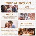 2 x DIY Paper Cats, 50 Sheets Origami Paper for Folding Cute Cat Figures, Creative Paper Craft for Desk Decor and Gifts, Ideal for Cat Lovers (1)
