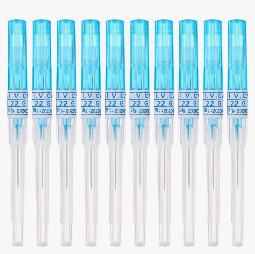 JinYan Piercing Needles 10PCS IV Catheter Needles Kit Piercing for IV Start Kits,Ear Nose Piercing Needles Supply