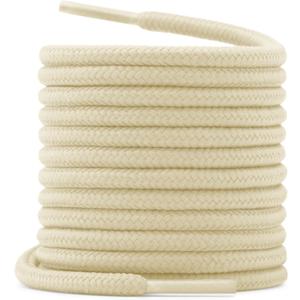 DELELE Round Shoelaces for Athletic Boot: Hiking Shoe Laces for Men&Women 2 Pair (31 inch (80CM), 07 Beige)