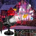 14 Changeable Patterns Halloween Christmas Projector LED Light Waterproof Bright Landscape Lamp LED Snow Falling Moving Projector Christmas Fairy Light Lamp Outdoor Decor