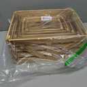 Wooden Crates for Display 5 Pack Wood Storage Crate for Home Rustic Nested Crates with Handles, Farmhouse Wooden Basket for Storage Container and Decorations
