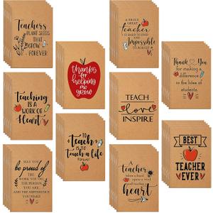 Lincia 50 Pcs Teacher Appreciation Gifts Bulk Thank You Kraft Notebooks Inspirational Mini Journal Notepads Motivational Notebooks Graduation Gifts for Women Teacher Nurse