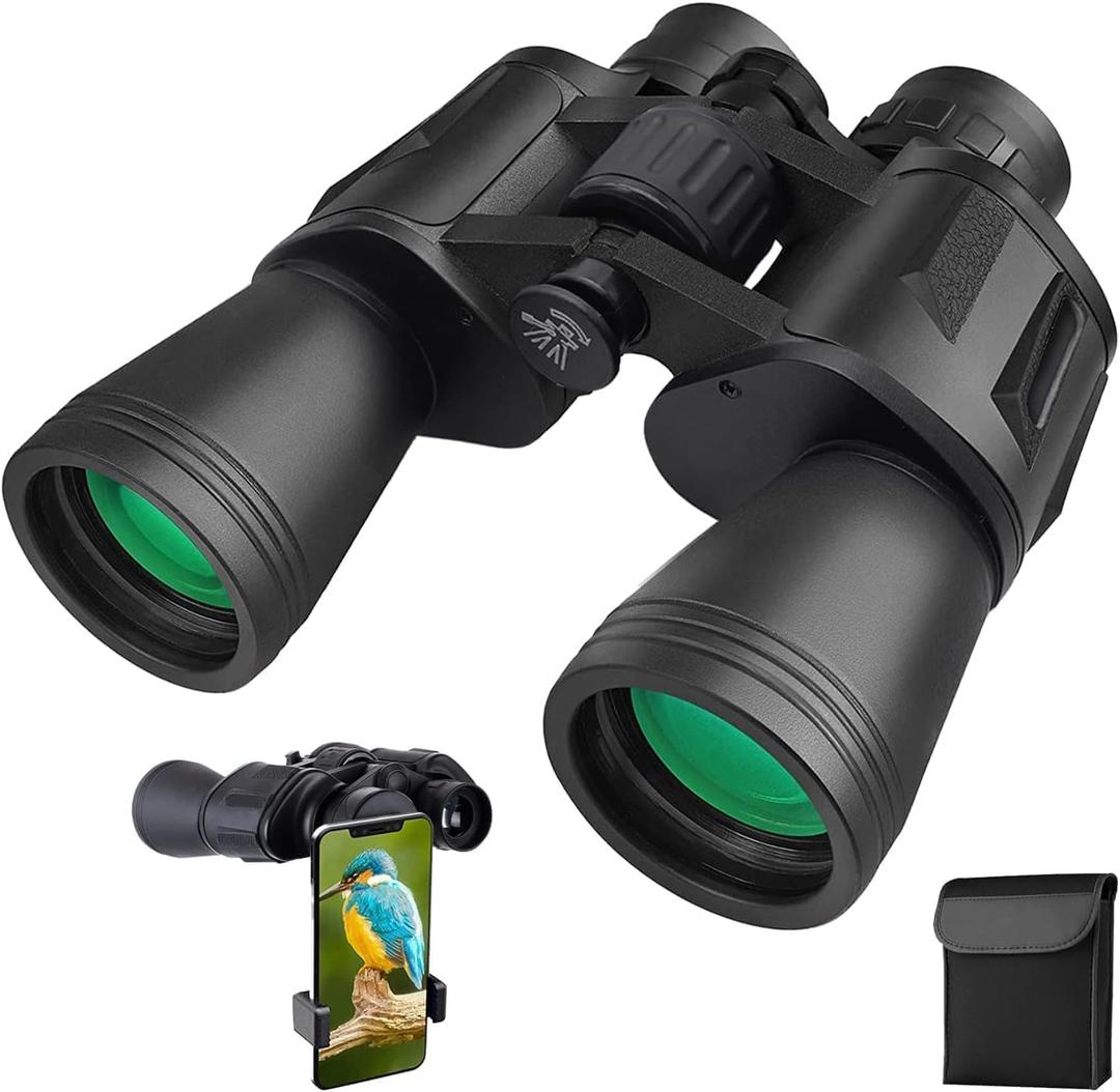 20x50 Binoculars for Adults, HD High Powered Professional Binoculars for Bird Watching Travel Stargazing Concerts Outdoor Sports-BAK4 Prism FMC Lens,Waterproof (Black)