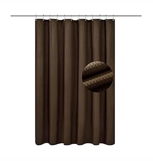 Barossa Design Soft Microfiber Fabric Shower Liner or Curtain, Hotel Quality, Machine Washable, Water Repellent, Chocolate Brown, 70 x 72 inches