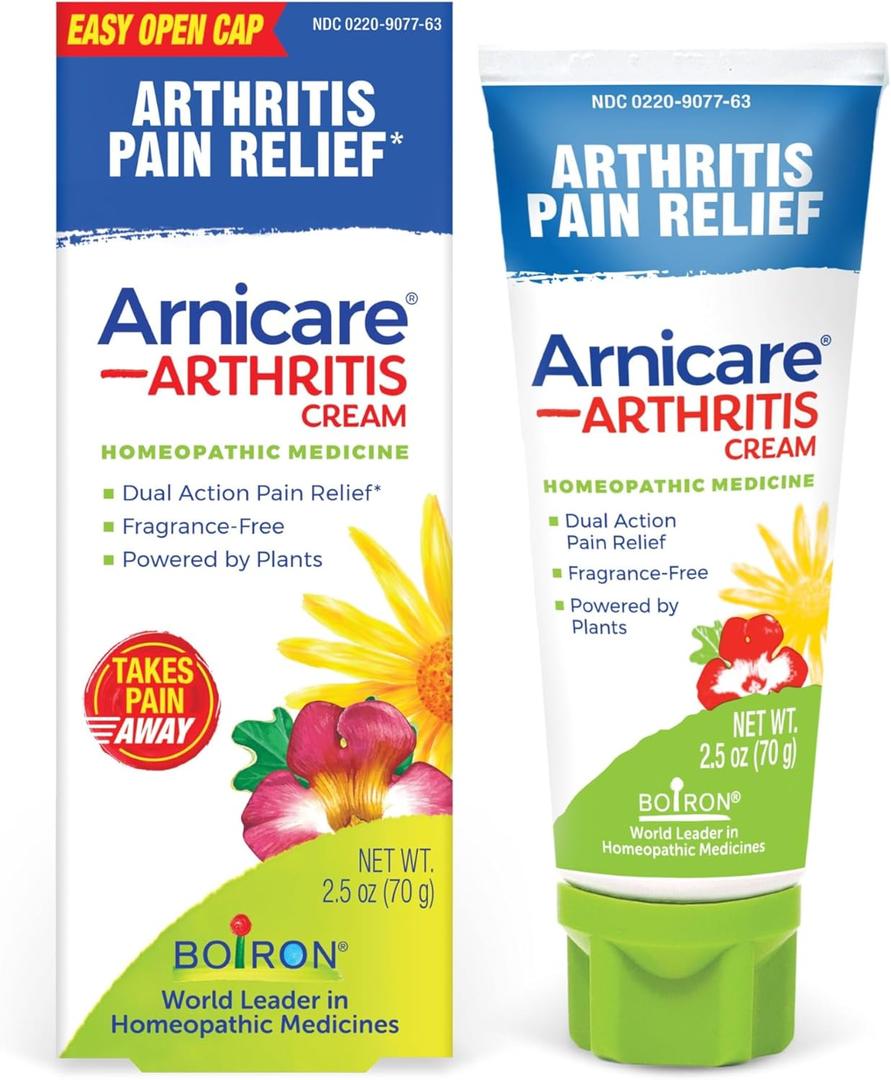 Boiron Arnicare Arthritis Cream for Pain Relief of Knees, Hands, Wrists, Elbows, Joints & Muscles  Quickly Absorbed & Fragrance-Free  2.5 oz (2.5 Ounce (Pack of 1))