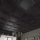 Art3d PVC Ceiling Tiles, 2'x2' Plastic Sheet in Black (12-Pack), 24"x24"