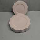 COLOSUS 60 Pack Pink Plastic Plates Set for 30 Guest, Pink Party Plates, Heavy Duty Pink Plates, include 30 Dinner plates& 30 Salad/Dessert plates for Party, Spring, Wedding, Birthday, Valentine's, Easter Day