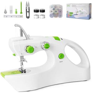 Handheld Sewing Machine, Dual Speed Portable Electric Mini Sewing Machine for Beginners, Complete Set of Quick Home Clothing Fabrics Repair Tools,Electric Handheld Sew Machine, DIY Travel Home Use