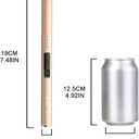 SUPRUS Electric Lighter Arc Windproof Flameless USB Rechargeable Lighter with Safety Lock for Candle BBQ Camping (Champagne Gold)