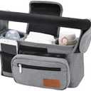 Momcozy Universal Stroller Organizer with Insulated Cup Holder Detachable Phone Bag & Shoulder Strap, Fits for Stroller Like Uppababy, Baby Jogger, Britax, BOB, Umbrella and Pet Stroller