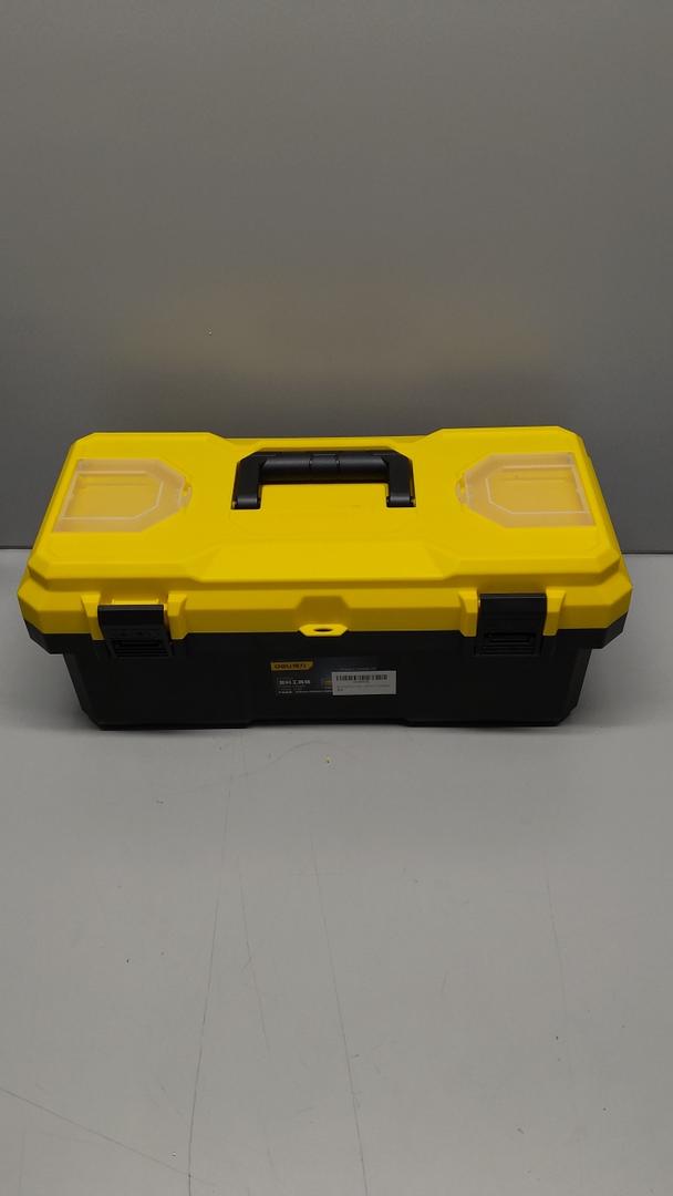 18 Inch Tool Box with Lock, 2-Layer Heavy-Duty Organizer with Removable Tray, Liftable Lid for Small Parts, 29lb Capacity & Carry Handle for Tools, Camping, Medical Supply Storage