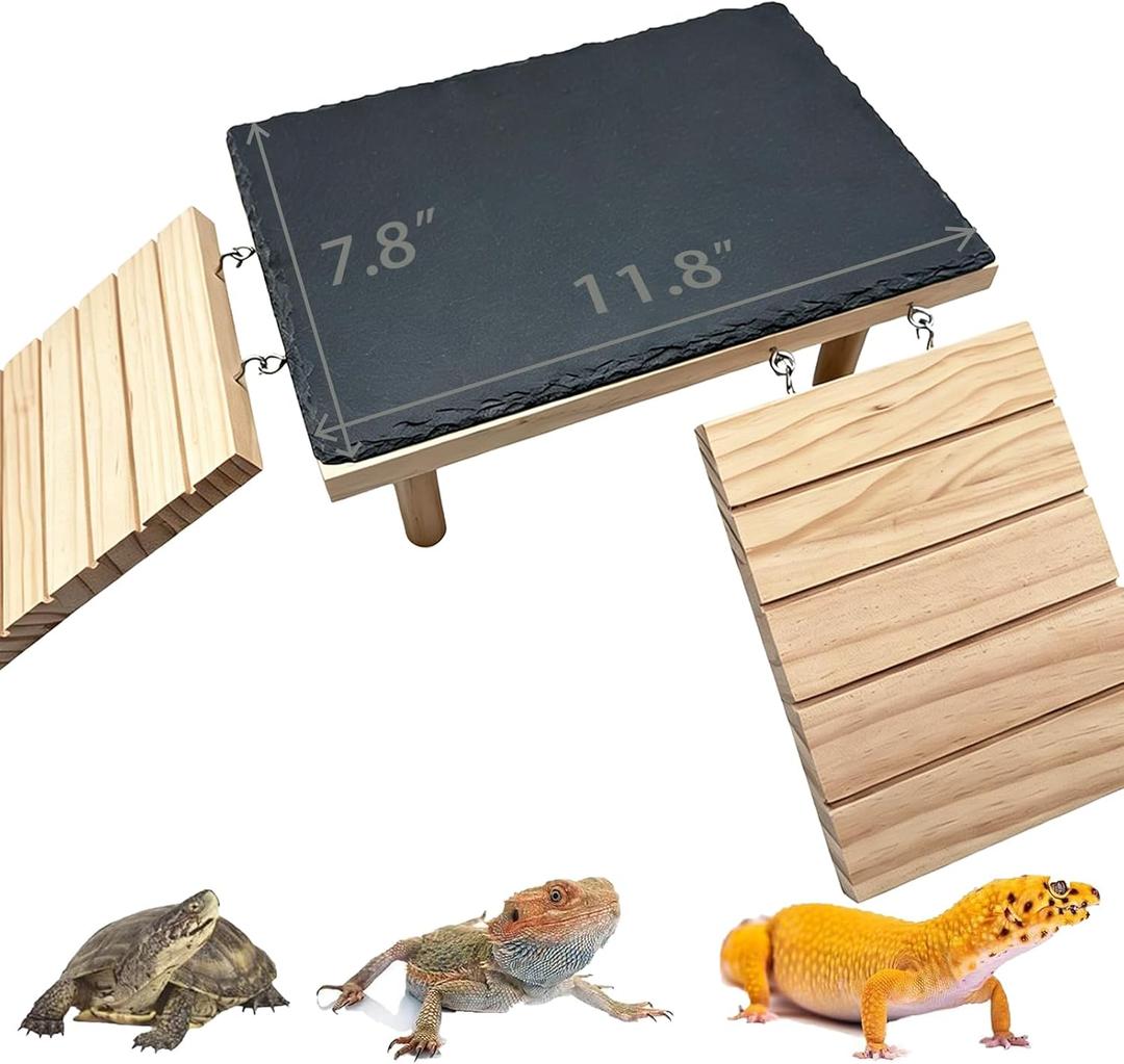 Bearded Dragon Basking Platform Climbing Tank Accessories Reptile Hideout
Multi-function,Habitat Décor,with climbing ramp reptile basking rock mat,for leopard gecko lizard tortoise snake