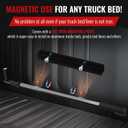 6.9 Ft Magnetically Mounted Truck Cargo Grabber Reach Tool, Lastest Telescoping Truck Bed Retriever Tool Magnetic, Multi-Use Pickup Truck Bed Accessories Truck Bed Reach Pole(2 Hooks 1 Mounted Plate)