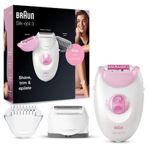 Braun Epilator Silk-epil 3 3-270, Hair Removal Device, Epilator for Women, Shaver & Trimmer, Hair Removal (Pack of 1)