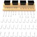 HUHOLE 49 Piece Pegboard Hooks Assortment Kit with Pegboard Bins Garage Tool Organizer Set Fits 1/8 and 1/4 Inch Peg Board Accessories for Workbench Craft Room and Kitchen Storage